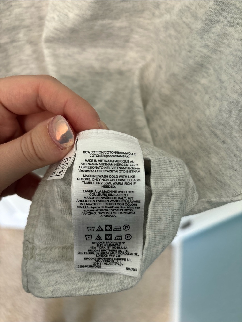 NWT Brooks Brother’s Henley Long Sleeve - Picture 4 of 4